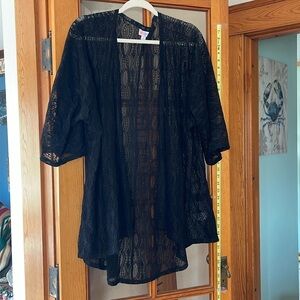Black lace kimono